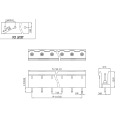 Connecteur de 72 mm de tangage de tangage terminal mâle et femme